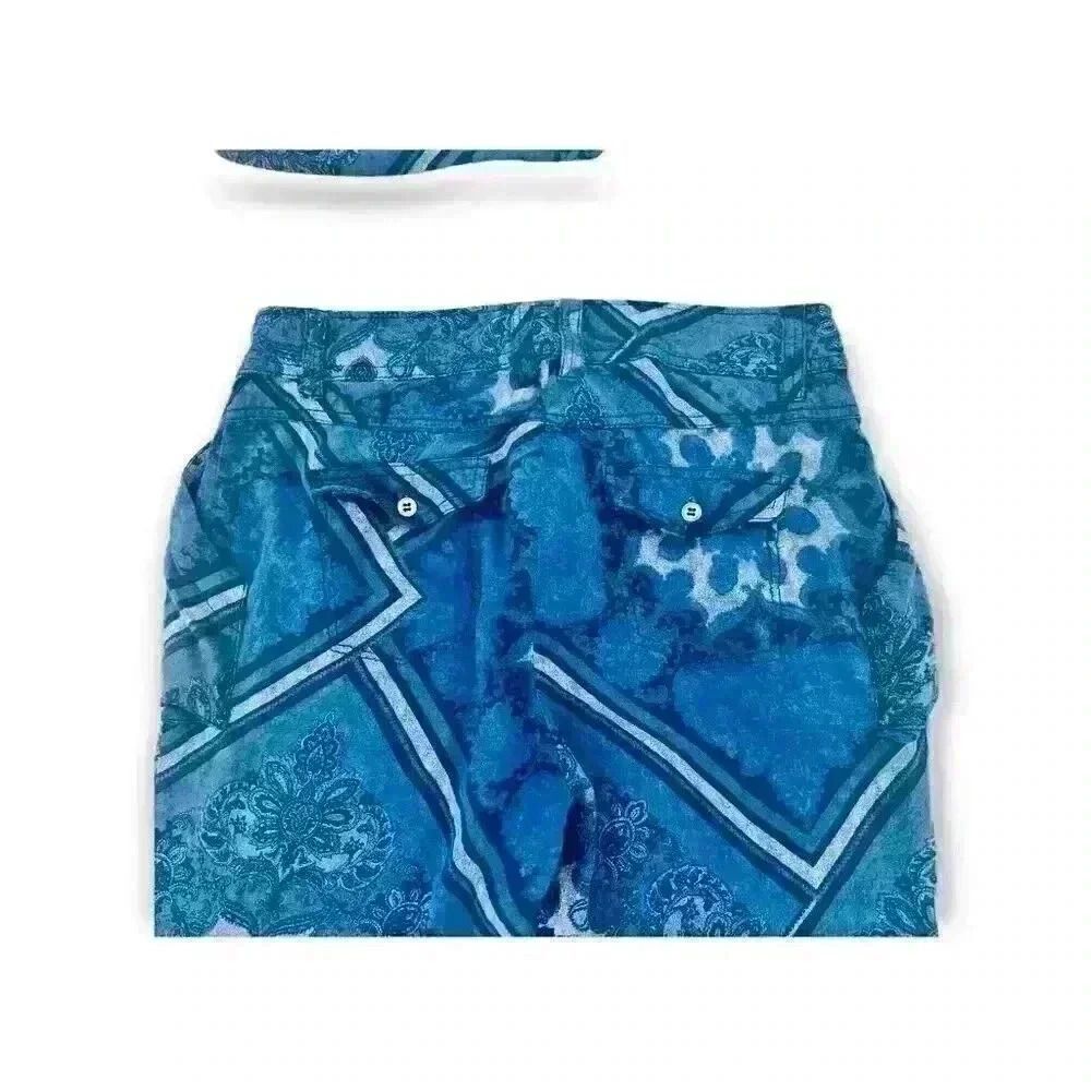 Promod Dress Pants, Blue White Flower, Size: 8 - Picture 4 of 10